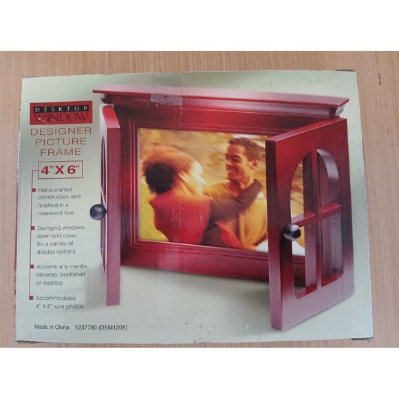 NEW Wooden Window Picture Frame Desktop Holds 4x6 Photos - Picture 12 of 13